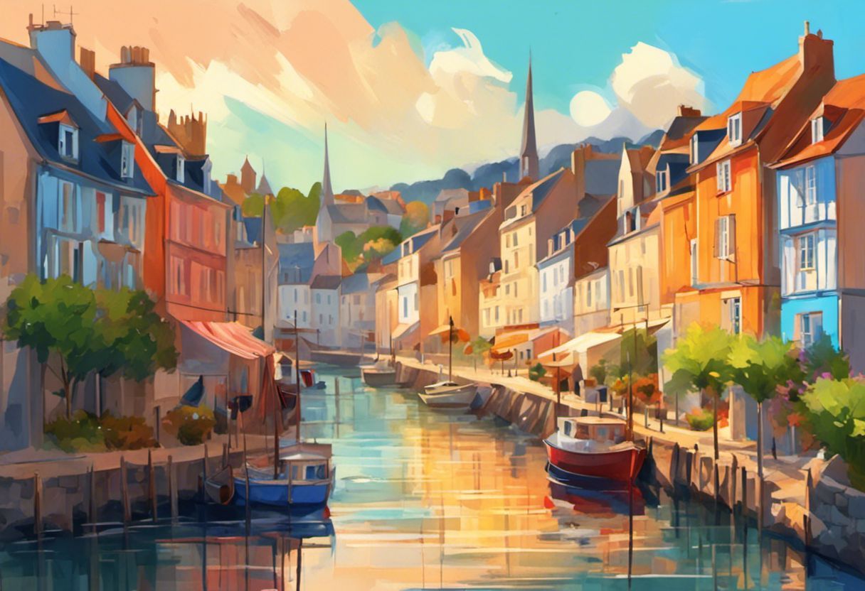 Paysage côtier pittoresque coloré de Bretagne