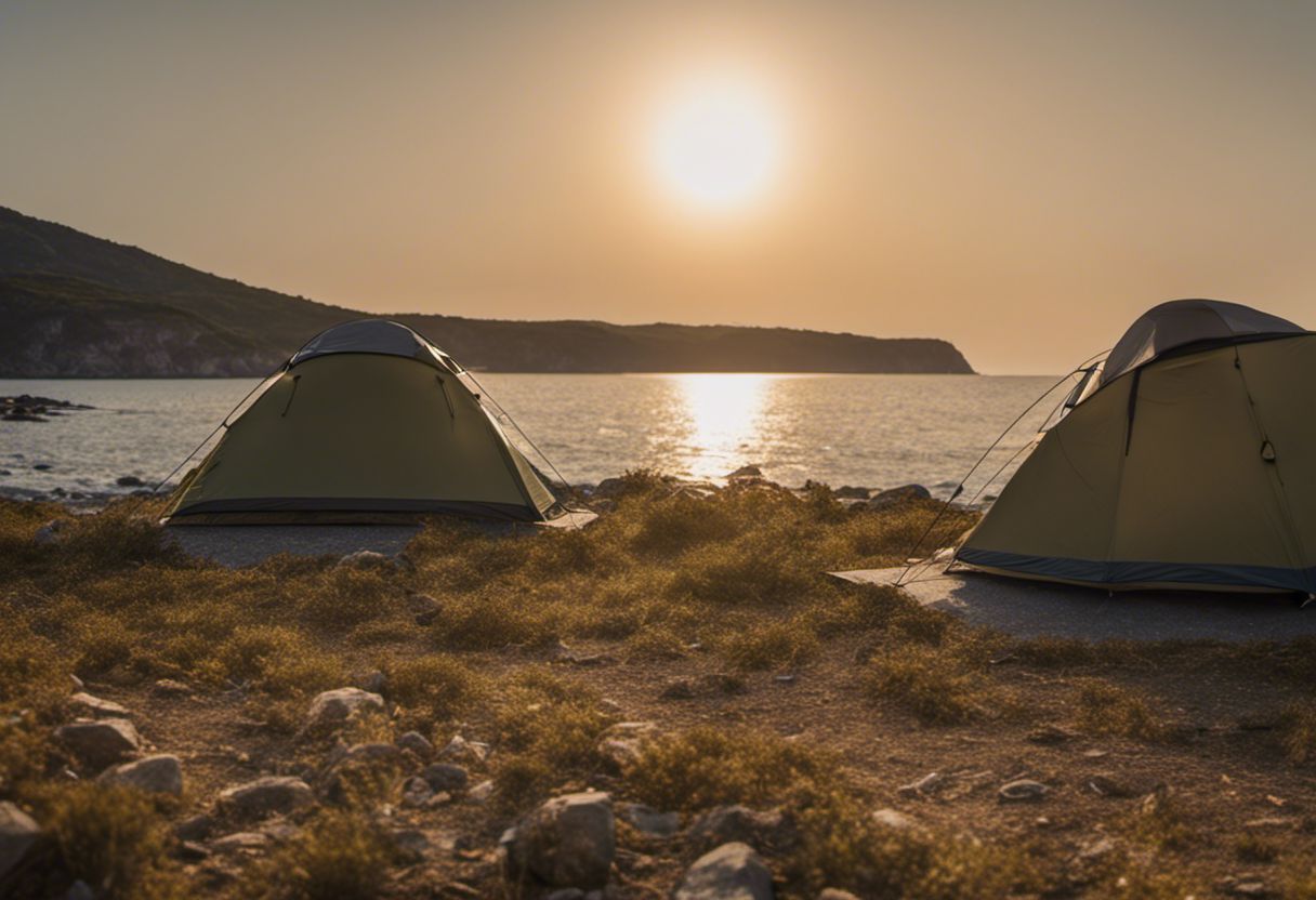 Tente sur la plage pour un camping relaxant