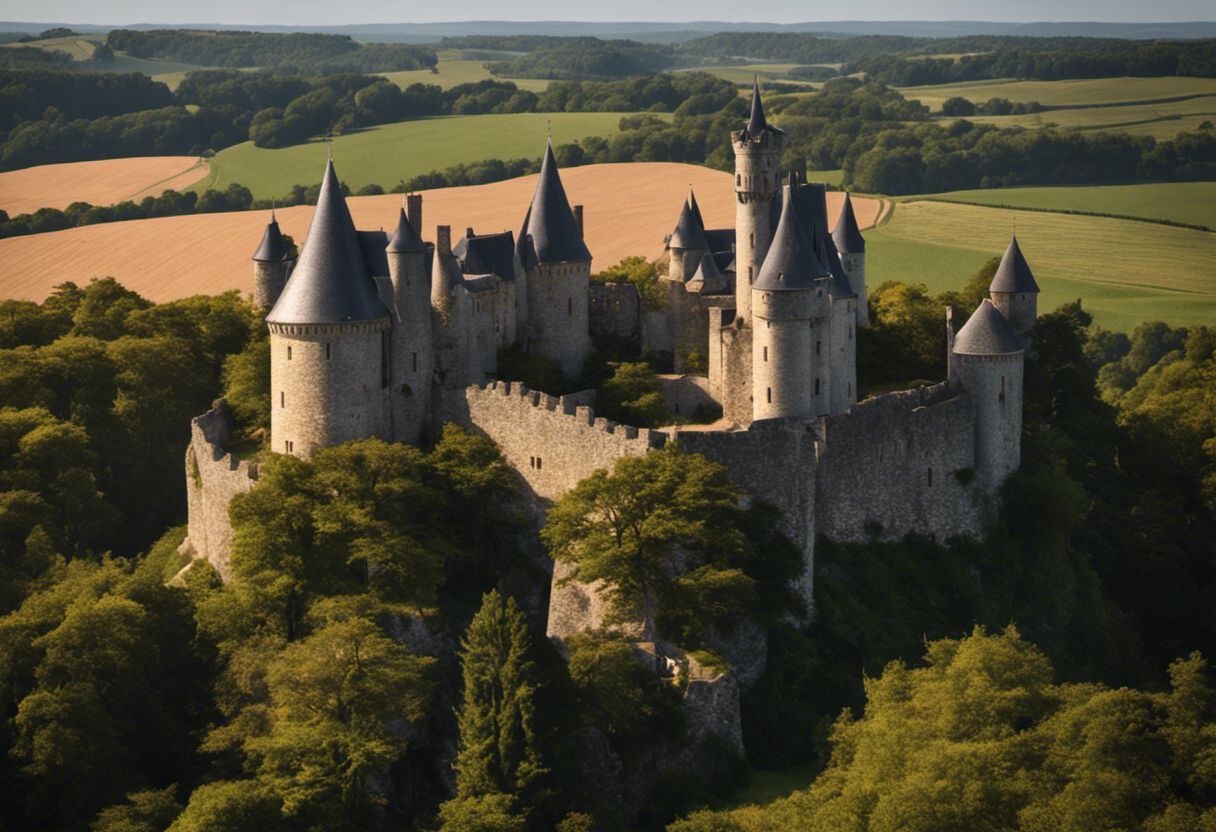 Château médiéval entouré de panoramas à couper le souffle