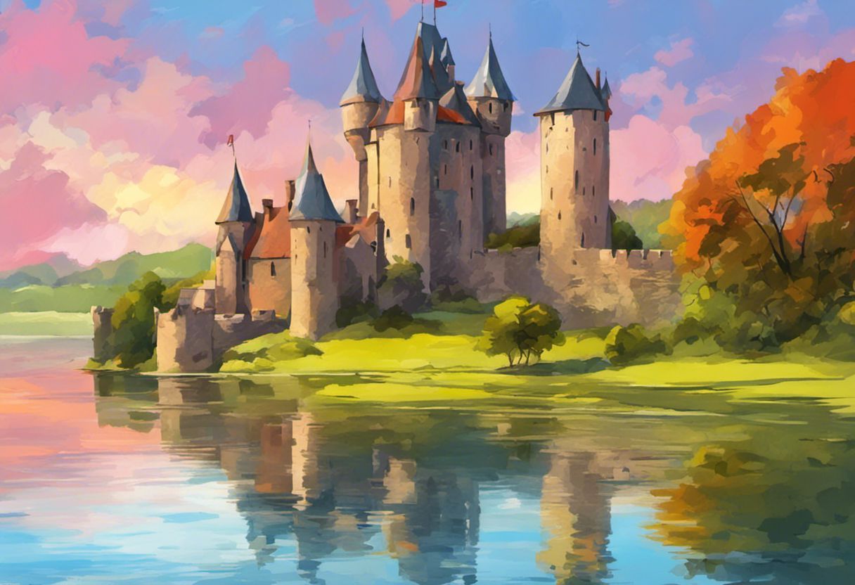 Un château médiéval aux couleurs éclatantes en Bretagne
