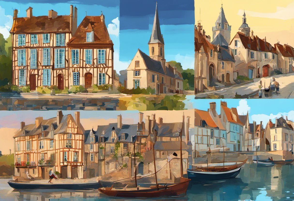 Tableau de peinture numérique coloré d'architectes célèbres à Morbihan