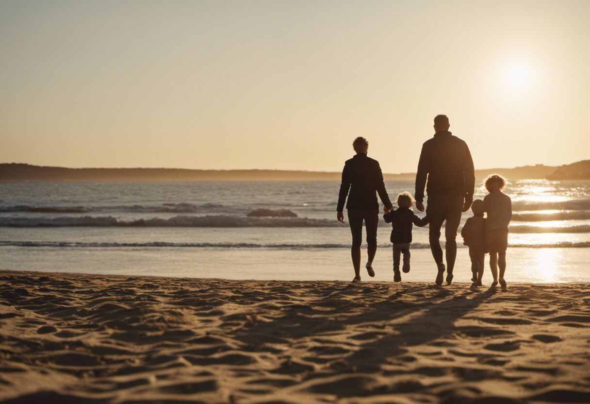 Activités extérieures en famille sur une plage de Bretagne