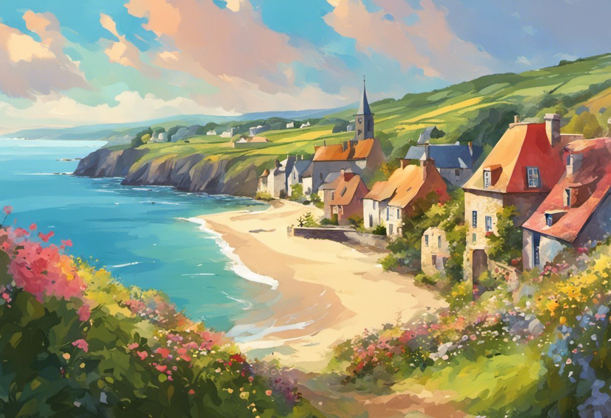 Paysage coloré de Bretagne
