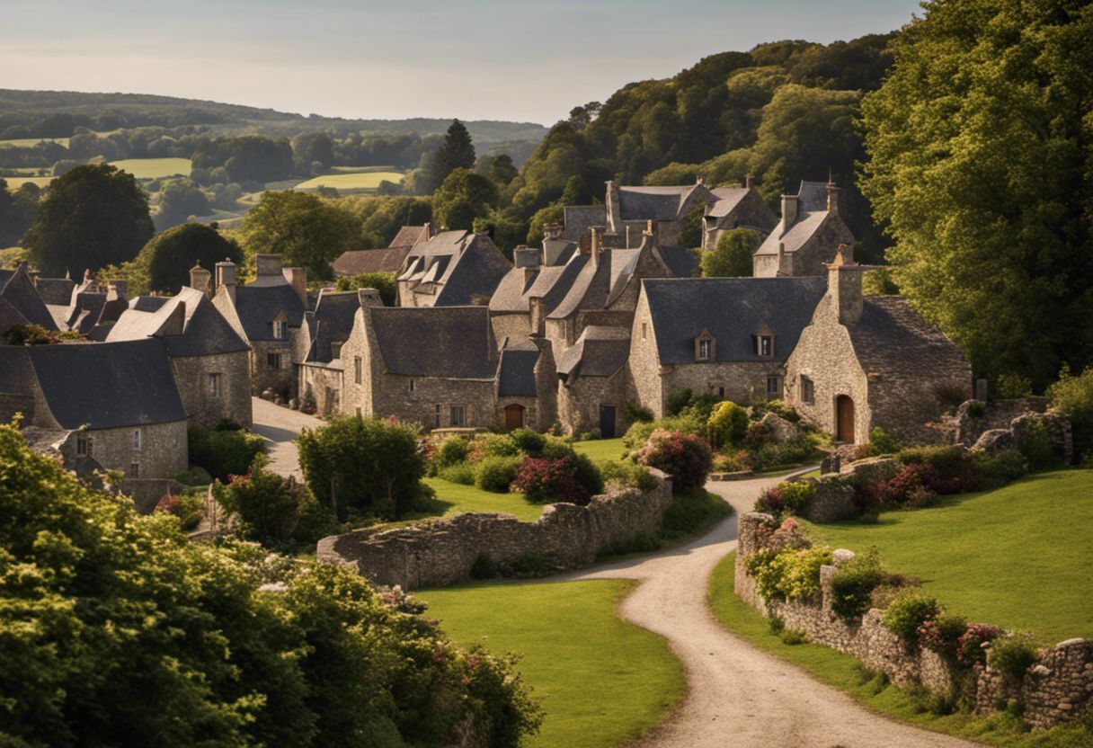 Splendide photo d'un village pittoresque en Bretagne